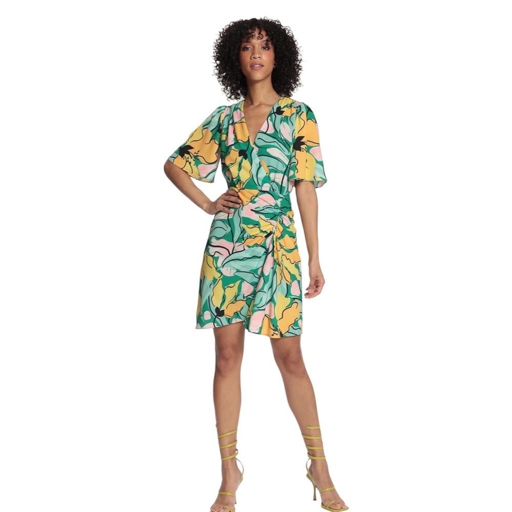 Maggy London Multicolor Floral Mini Dress